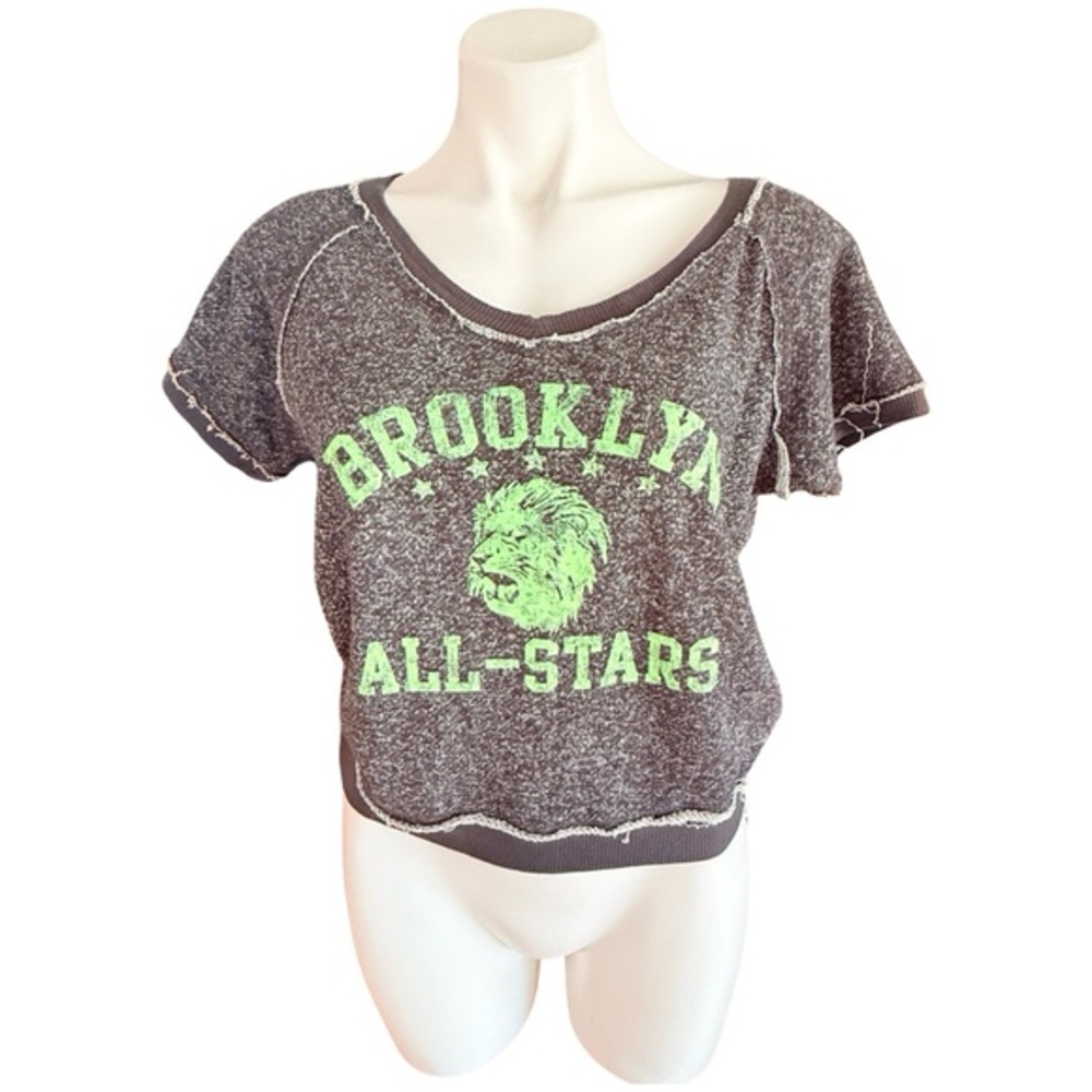 Derek Heart Brooklyn All Stars Cropped Tee NWT